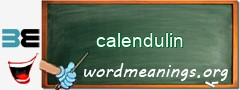 WordMeaning blackboard for calendulin